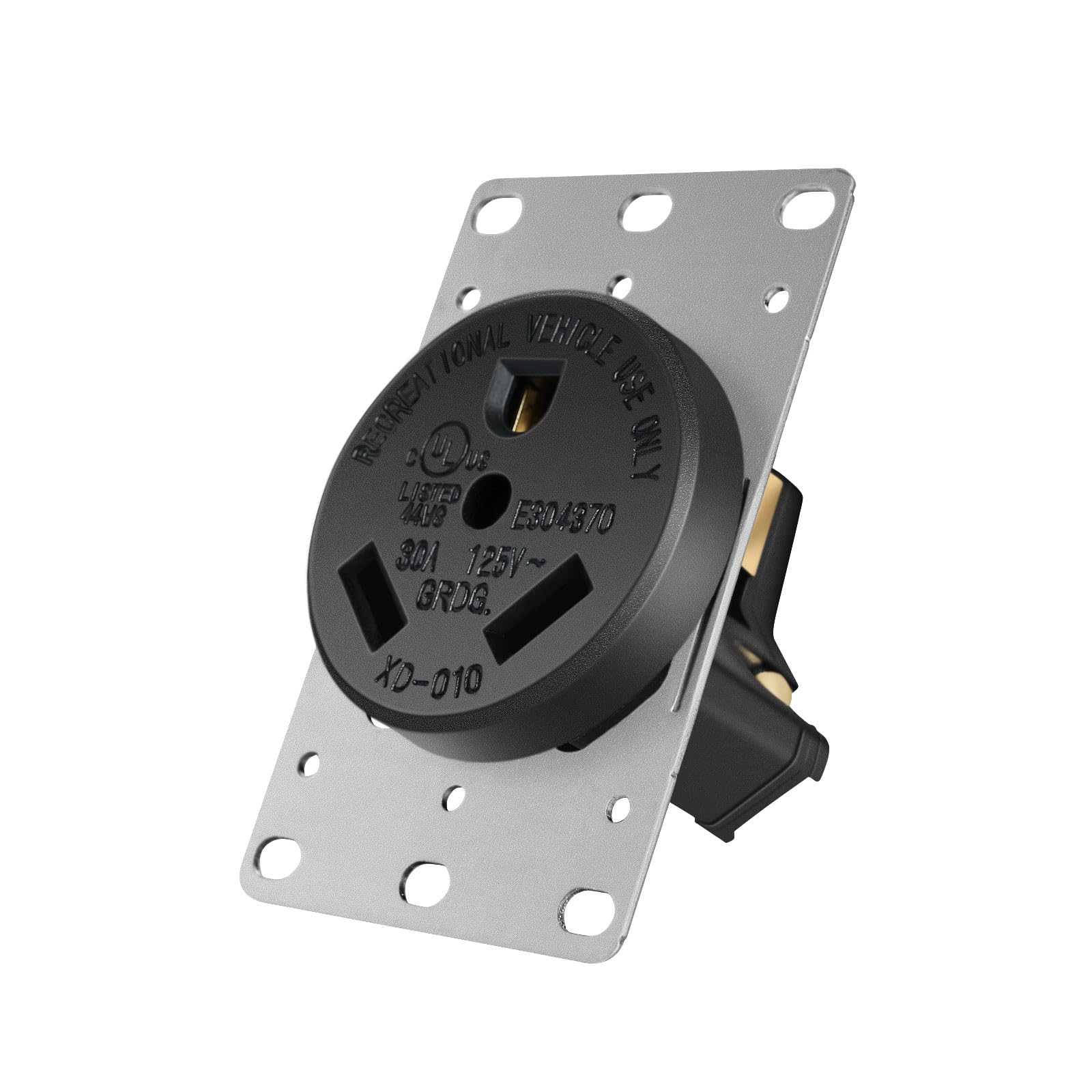 UL Listed 30 Amp Flush Mount RV Receptacle