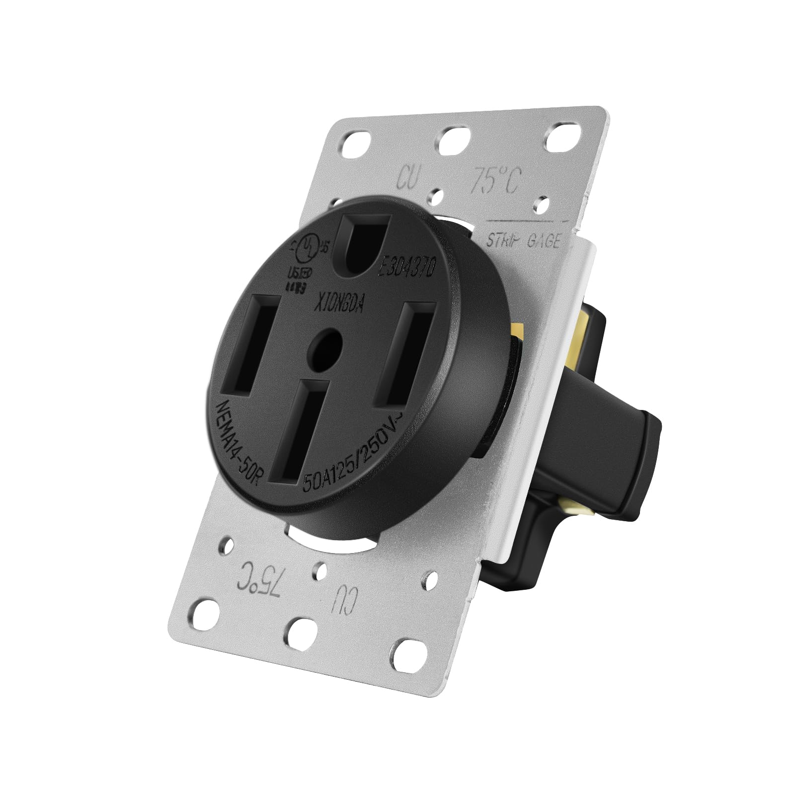 UL Listed NEMA 14-50R 50A RV & EV Flush Mount Receptacle